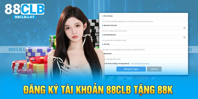 đăng ký tài khoản 88clb tặng 88k